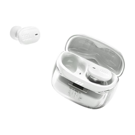 JBL Tune Buds 2 Ghost Edition - Ghost White - True Wireless Noise Cancelling Earbuds - Detailshot 2 image number null